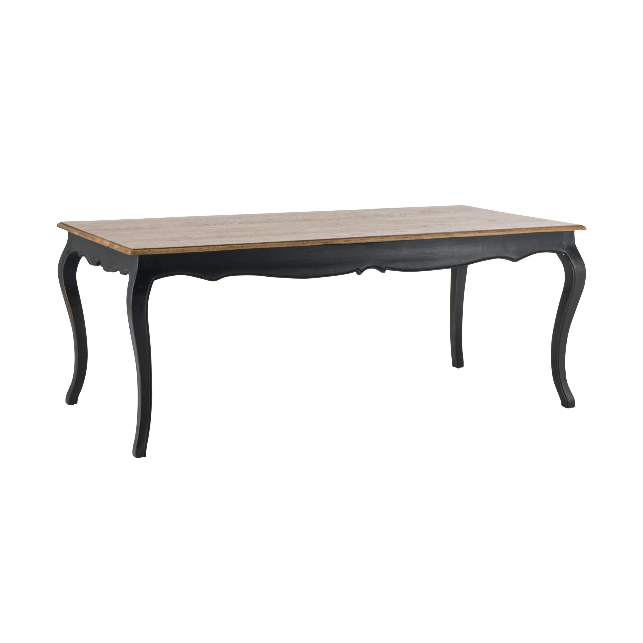 Provincial Oak Dining Table 200cm Black