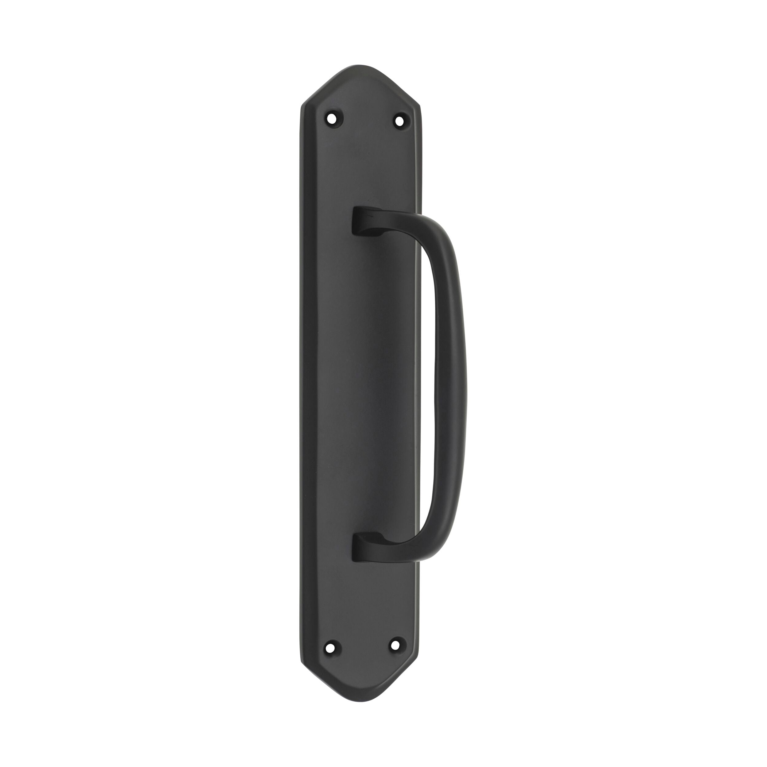 9673 Pull Handle Offset Backplate Matte Black H250xW50xP50mm