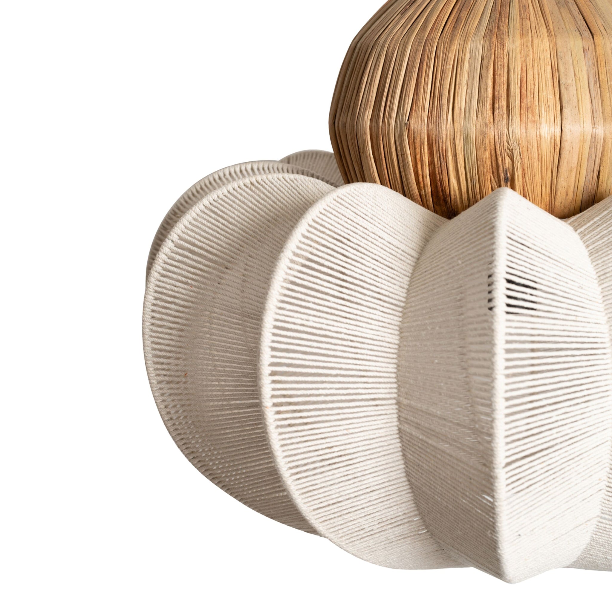 Dahlia Pendant White Natural 58x58x43cm