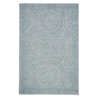 Marrakesh Mandala Hand-Tufted Wool Blend Blue & Cream Rug 240x150cm