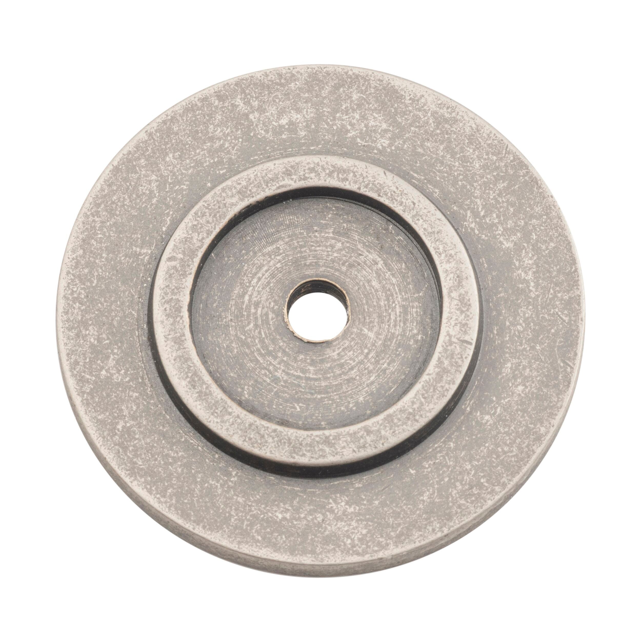 6439 Backplate For Domed Cupboard Knob Rumbled Nickel D25mm