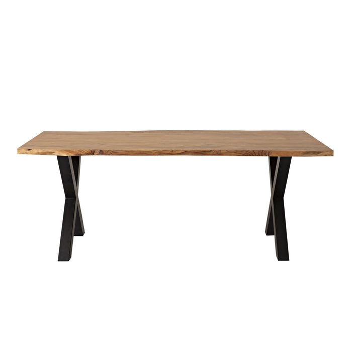 Acacia Live Edge Solid Timber Dining Table 160cm