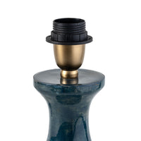 Lagoon Wooden Table Lamp Blue Wash Base Only 13x29cm