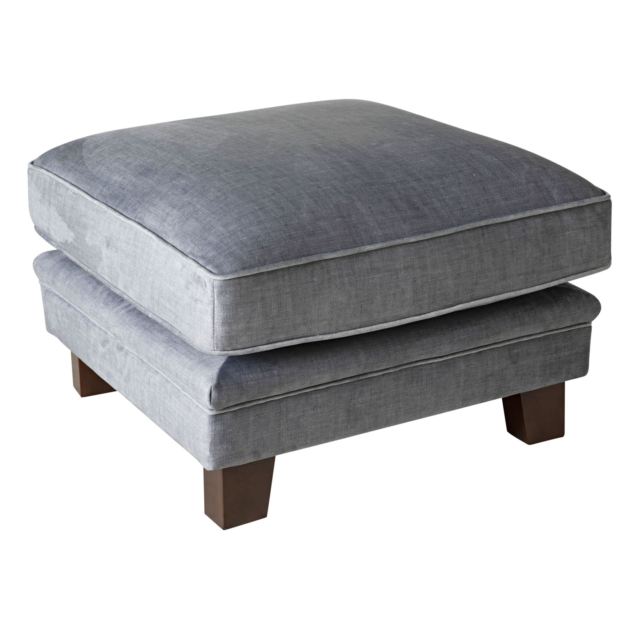 Lisette Velvet Ottoman Aura Storm