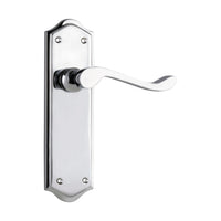 0874 Door Lever Henley Latch Pair Chrome Plated H180xW50xP58mm