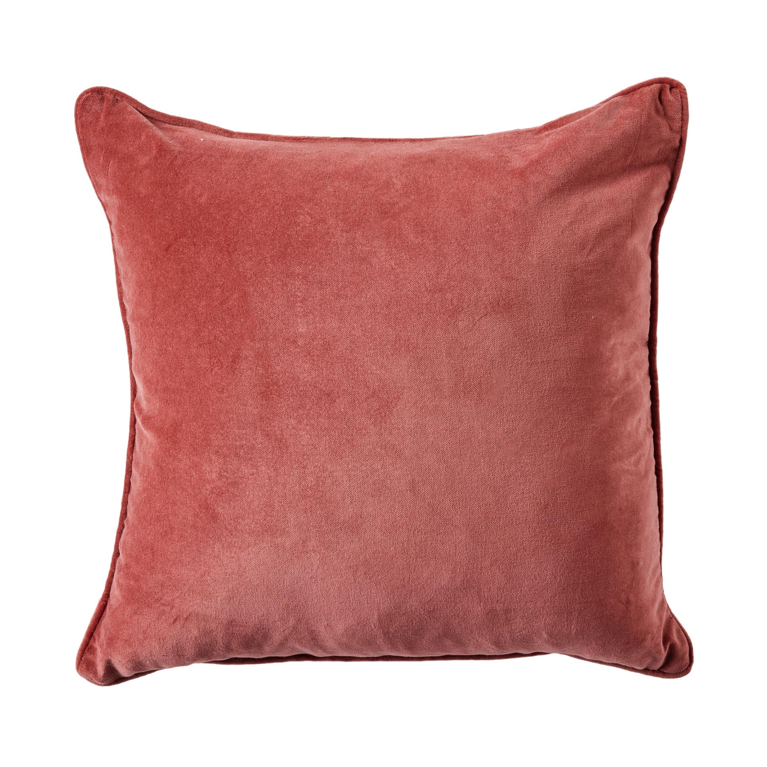 Hervey Cotton Velvet Cushion Rouge 45x45cm