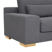 Herron 3 Seater Sofa with RHF Chaise Iron Grey Weave