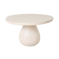 Fen Round Coffee Table White Wash 70 x 50 x 70cm