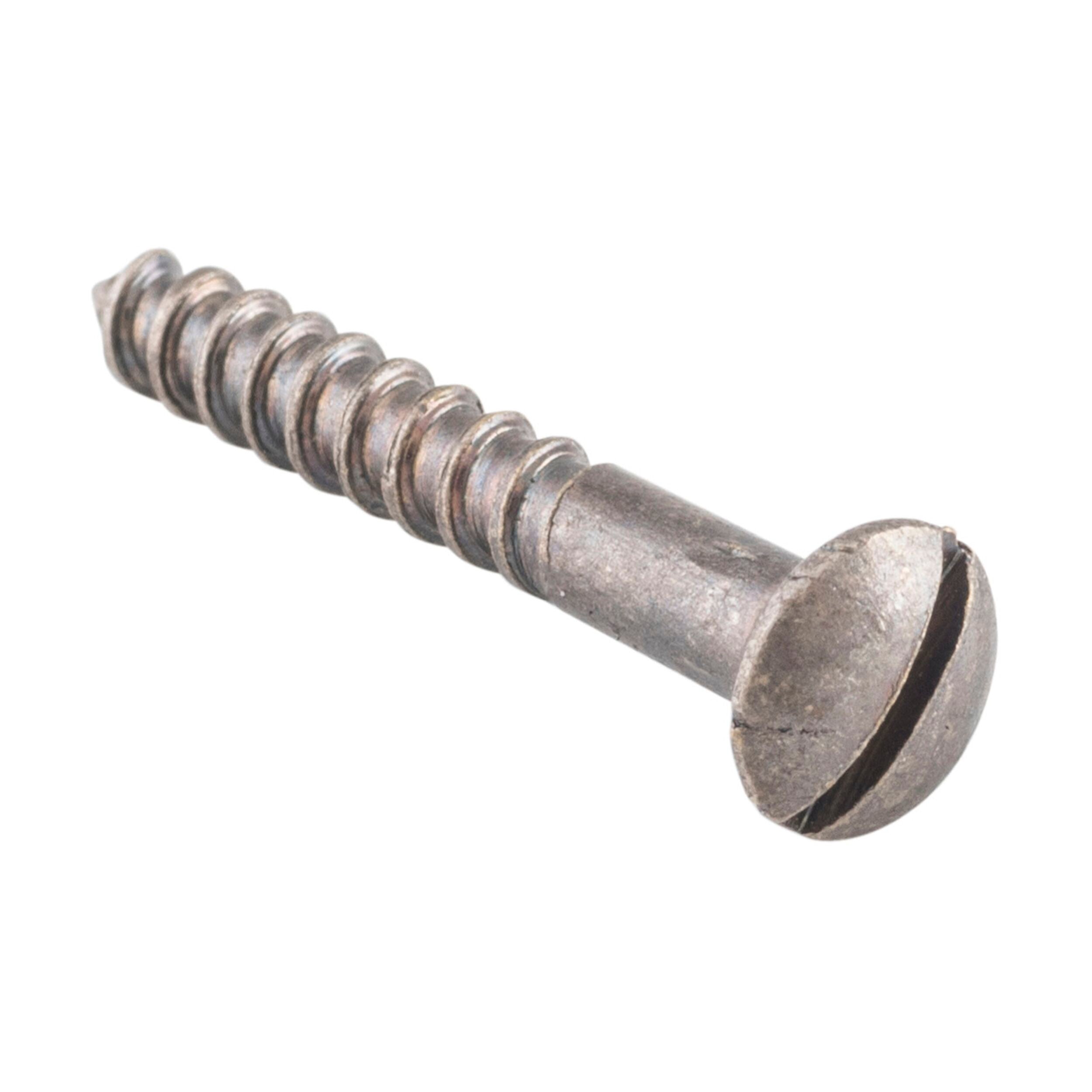 SCRN25 Screw Domed Head Packet 50 Rumbled Nickel L25 6 Gauge