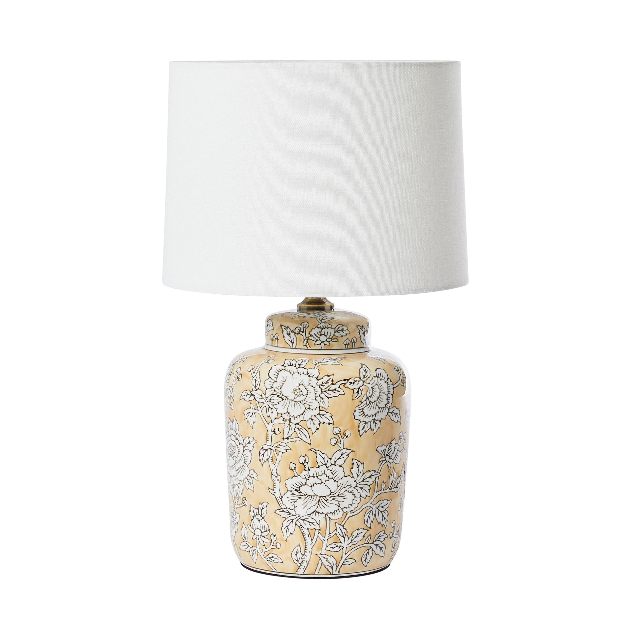 Floral Apricot Table Lamp 51cm