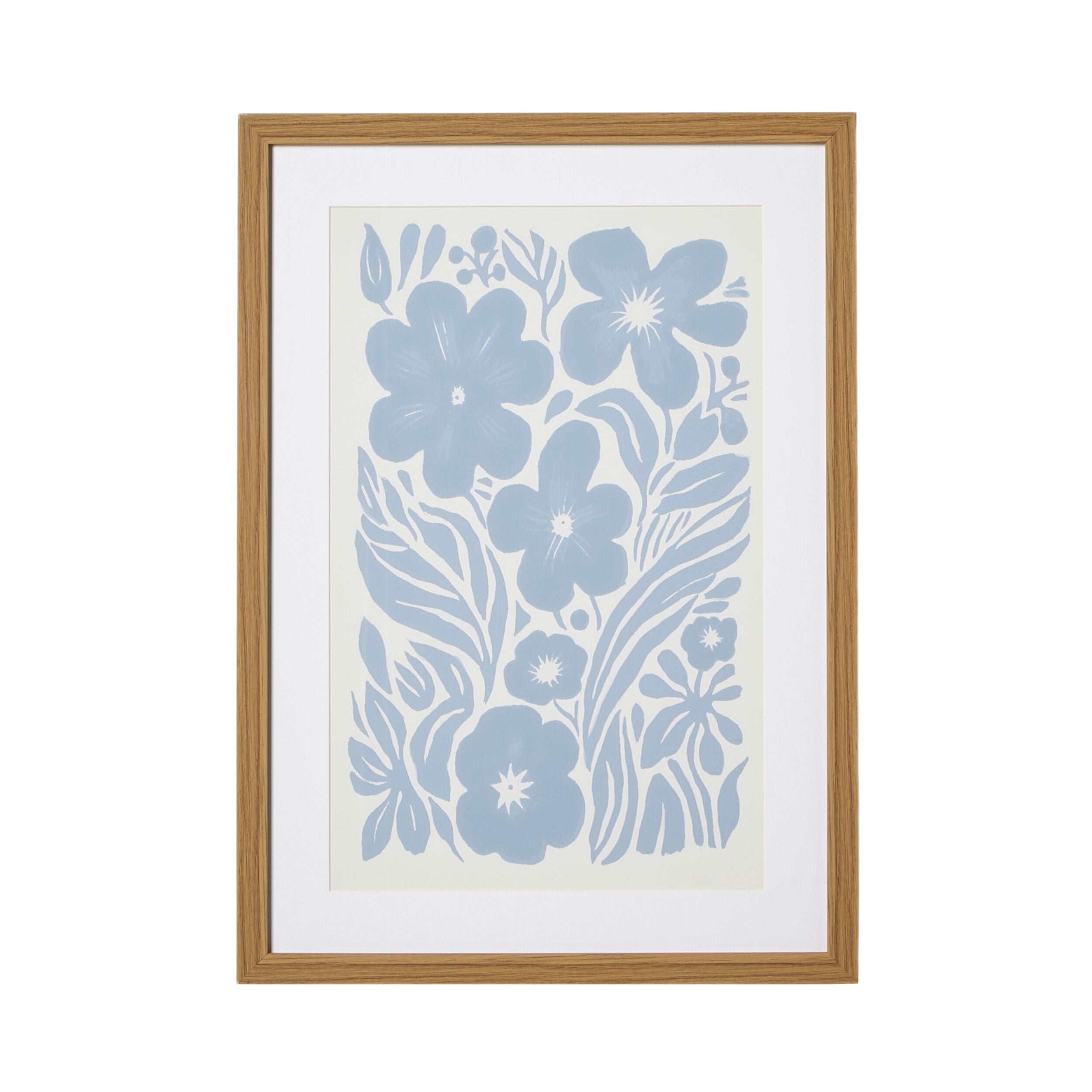 Botanical Blue Framed Print 50x70cm