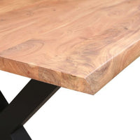 Acacia Live Edge Solid Timber Dining Table 180cm