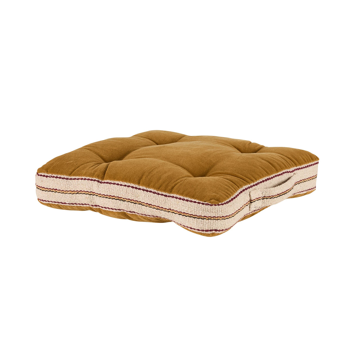 Sierra Cotton Velvet Seat Cushion Honey Gold