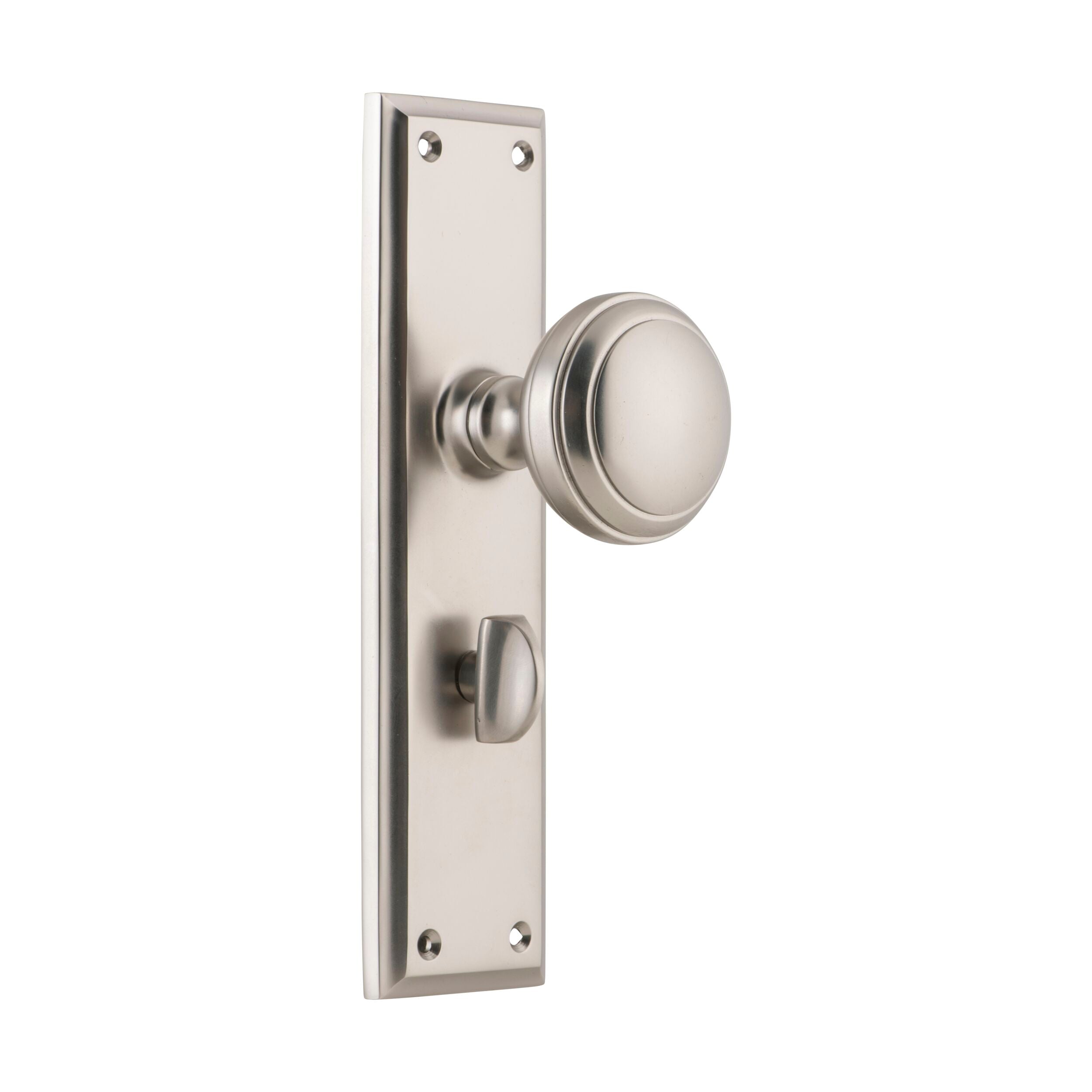 6566P Door Knob Milton Privacy Pair Satin Nickel H200xW50xP73mm