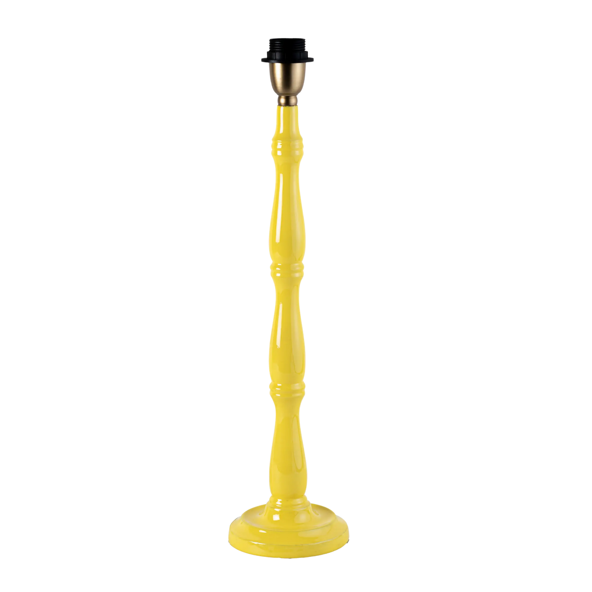 Windsor Wooden Table Lamp Yellow Base Only 14x28cm