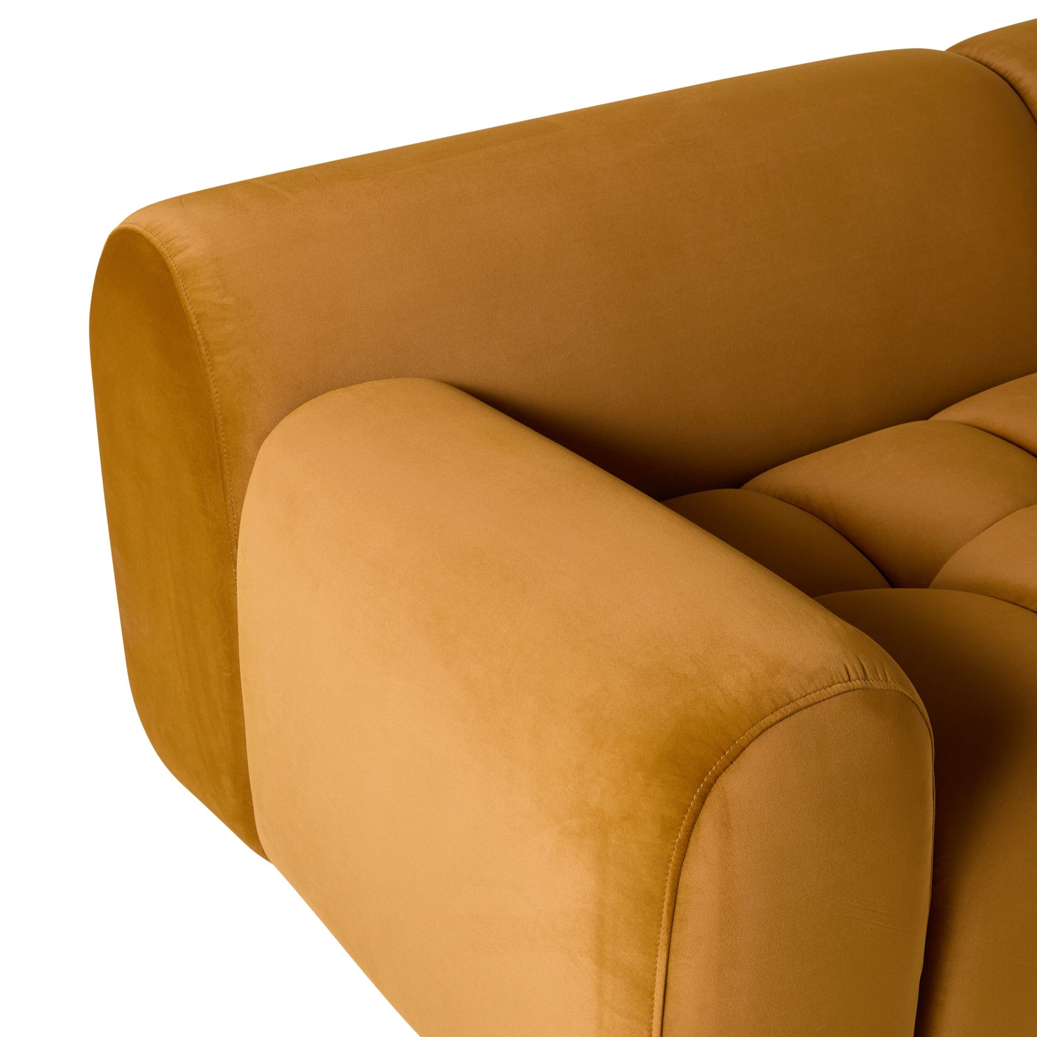 Alexis 2.5 Seater Velvet Sofa Ochre