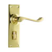 1037P Door Lever Victorian Privacy Pair Polished Brass H152xW42xP59mm