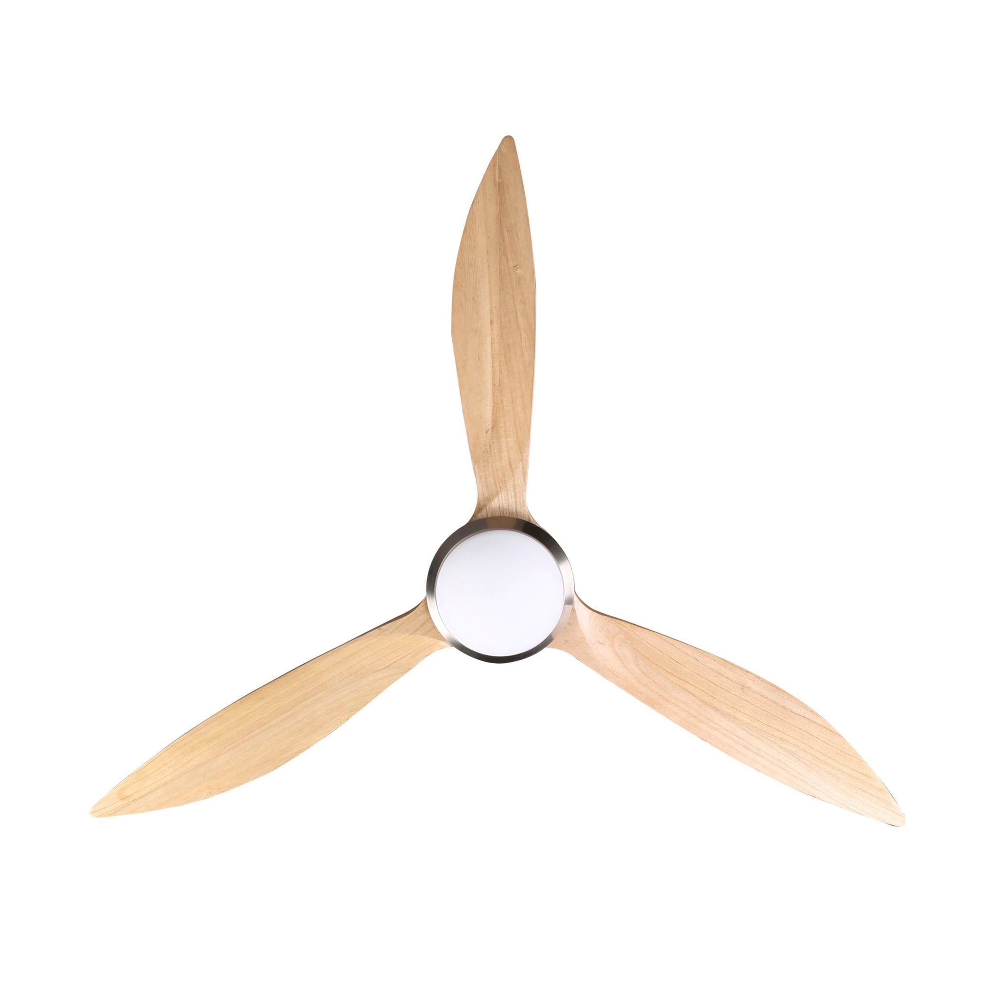 Suva Indoor DC Ceiling Fan with LED Light & Remote - Natural Timber 122cm