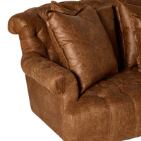 Ariane 3 Seater Faux Leather Sofa Pellini Tan