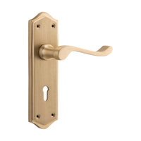 6634 Door Lever Henley Lock Pair Satin Brass H180xW50xP58mm