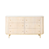 Deva 6 Drawer Chest with Marble Top