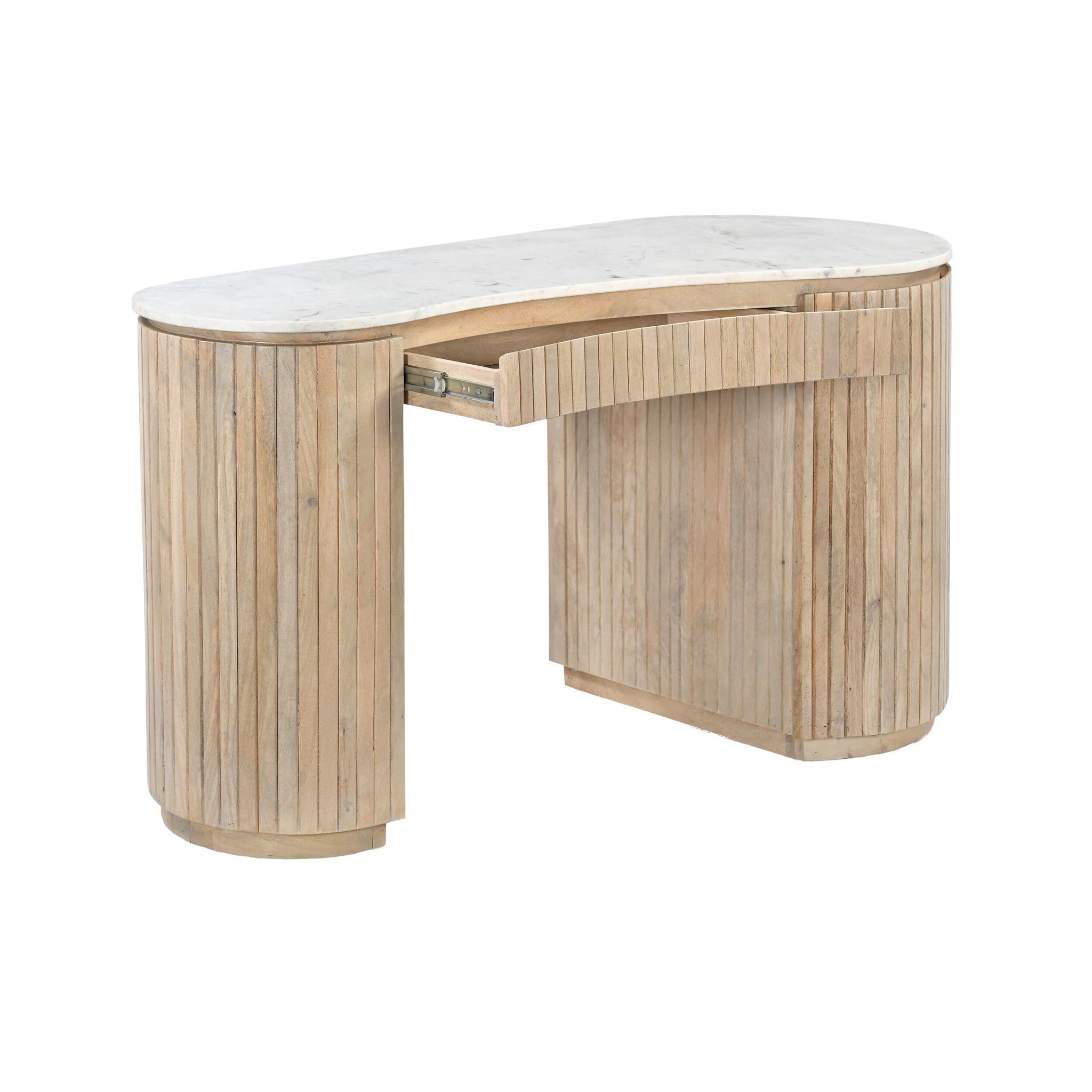 Deva Double Pedestal Desk Natural