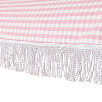 Amalfi Umbrella with Tassles Pink/White Gingham