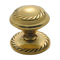 3671 Cupboard Knob Sheet Brass Georgian Polished Brass D25xP26mm