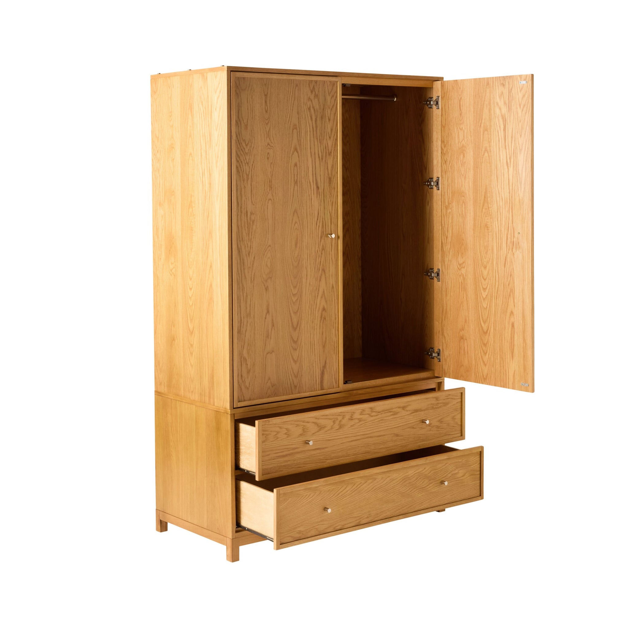 Avalon 2 Drawer Wardrobe Light Oak