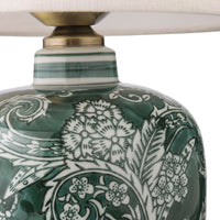 Olive Garden Ceramic Jar Table Lamp 27cm Shade Size 20 x 22 x 18cm