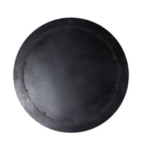 Bone Inlay Round Mirror Black and White 90cm