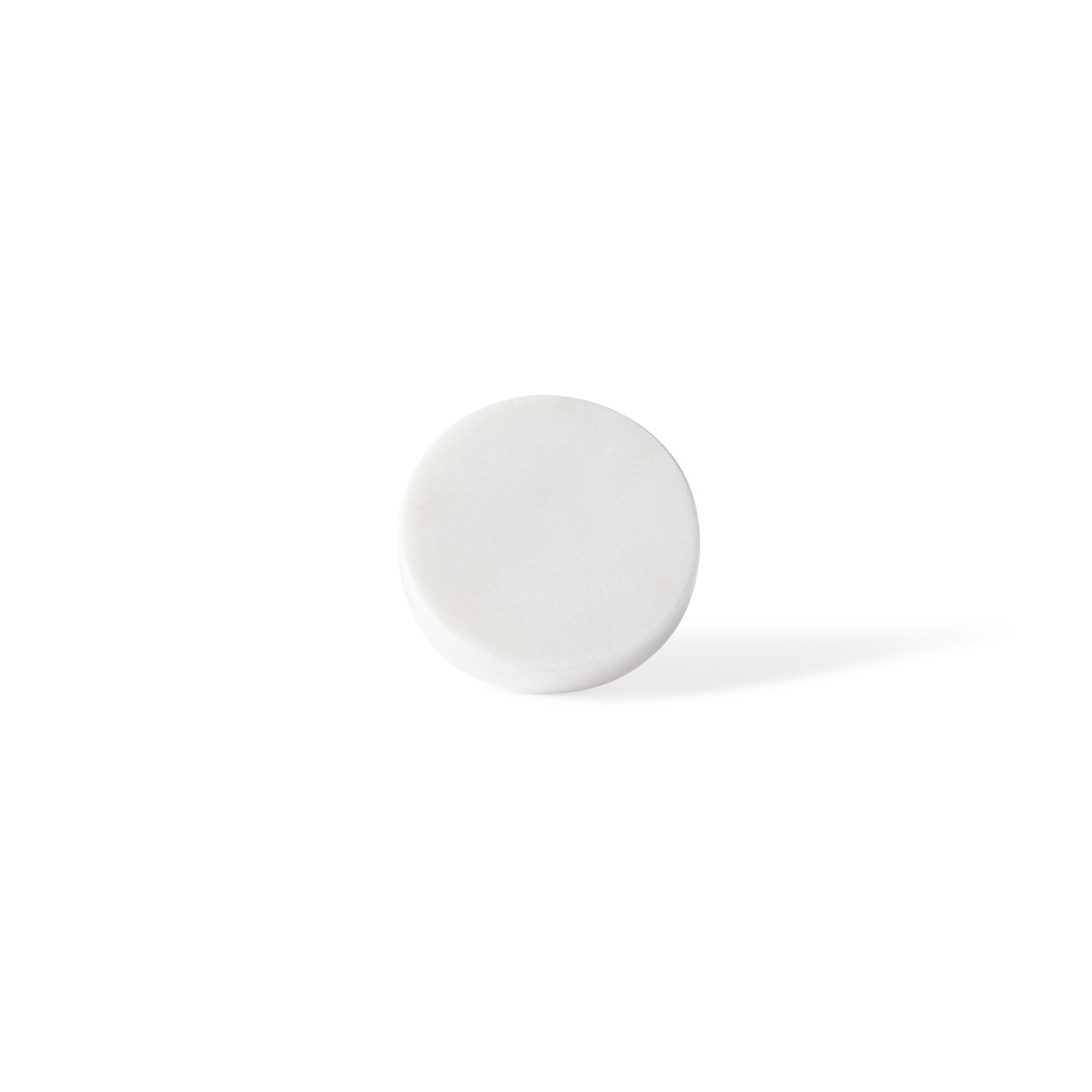 White Marble Knob Small 6x1.5cm