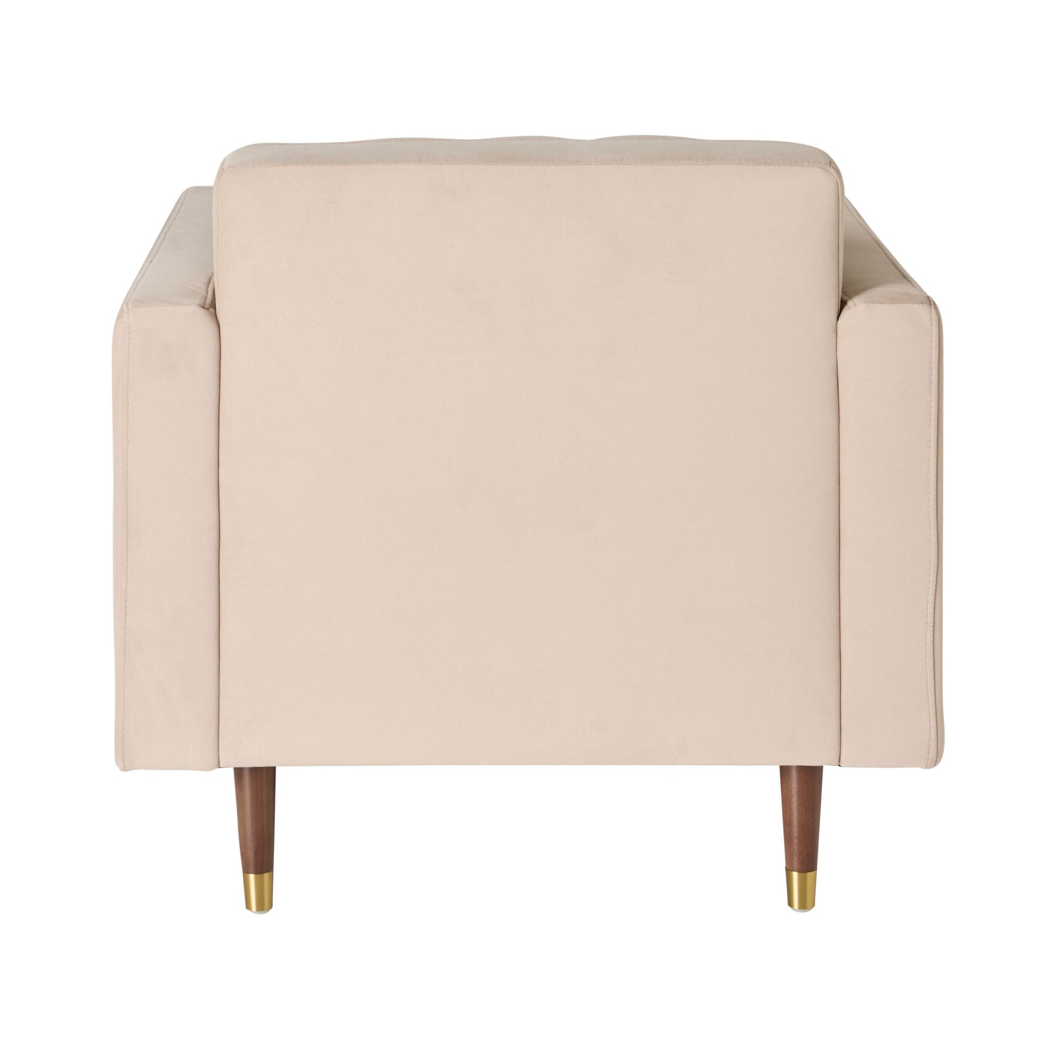 Stitch Velvet Armchair Taupe