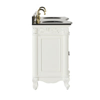 Rosette Granite Top Double Vanity White 1550mm