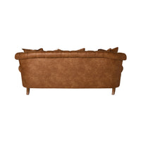 Ariane 3 Seater Faux Leather Sofa Pellini Tan