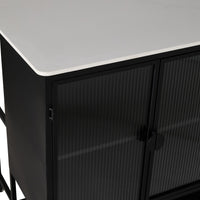 Nero Kitchen Island Bench Black 150cm