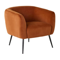Kianna Occasional Chair Velvet Tangelo