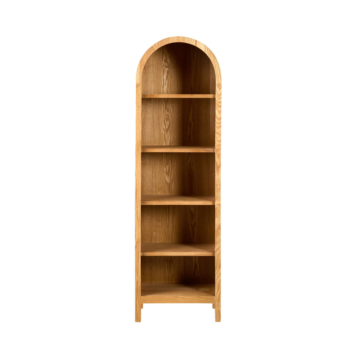 Paige Curved Bookshelf Natural