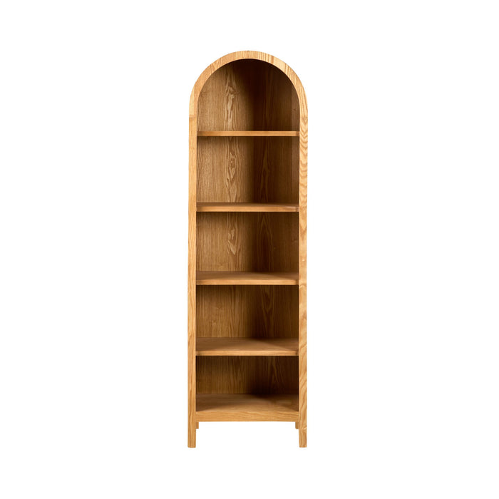 Paige Curved Bookshelf Natural