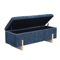 Sara Storage Bench Mineral Blue