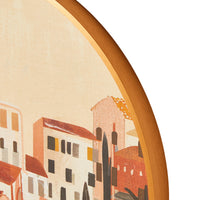 Window View Arch Framed Canvas 60x90cm