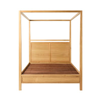 Avalon King Four Poster Bed Light Oak