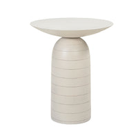 Fen Round Side Table White Wash 50 x 60 x 50cm