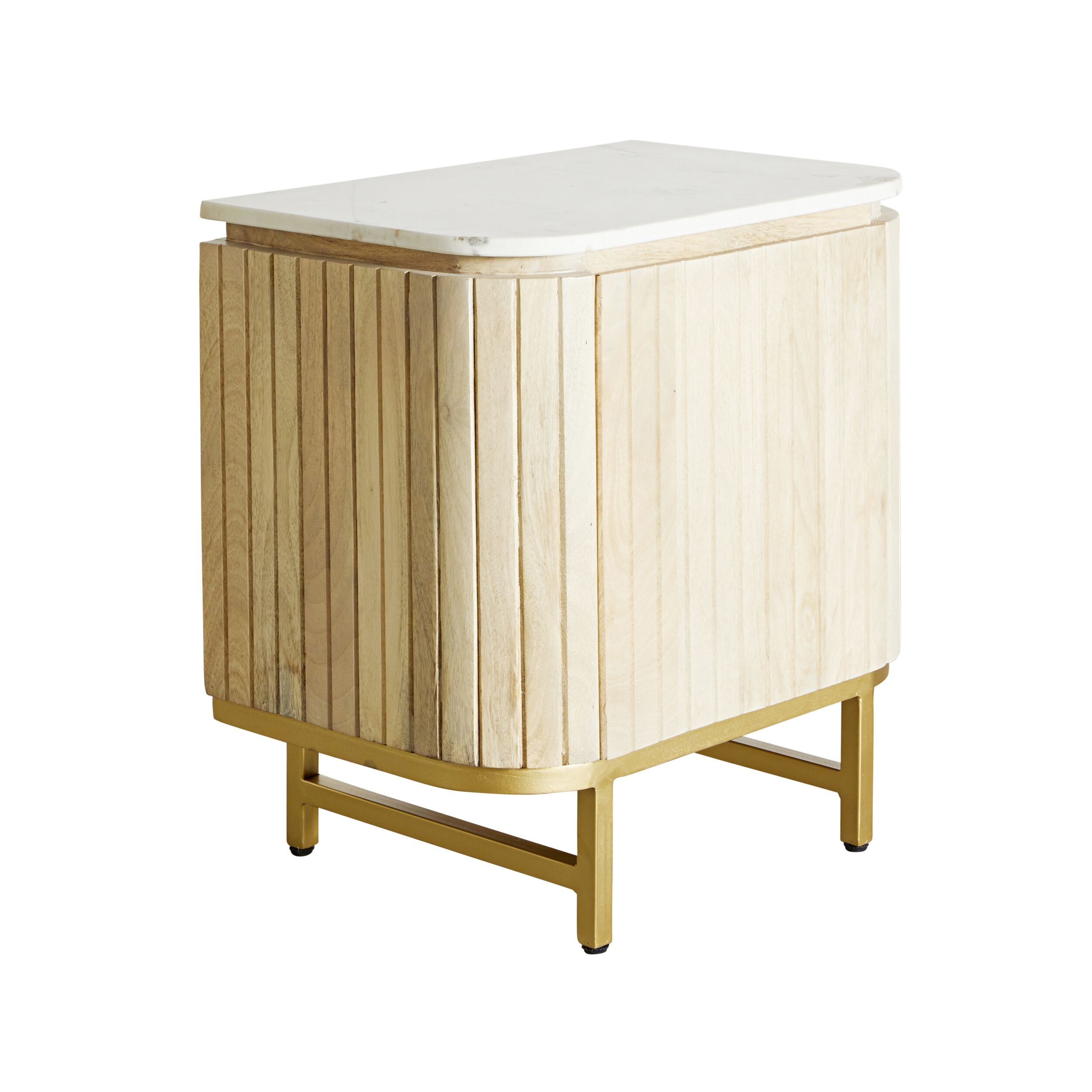 Deva Bedside with Marble Top Natural