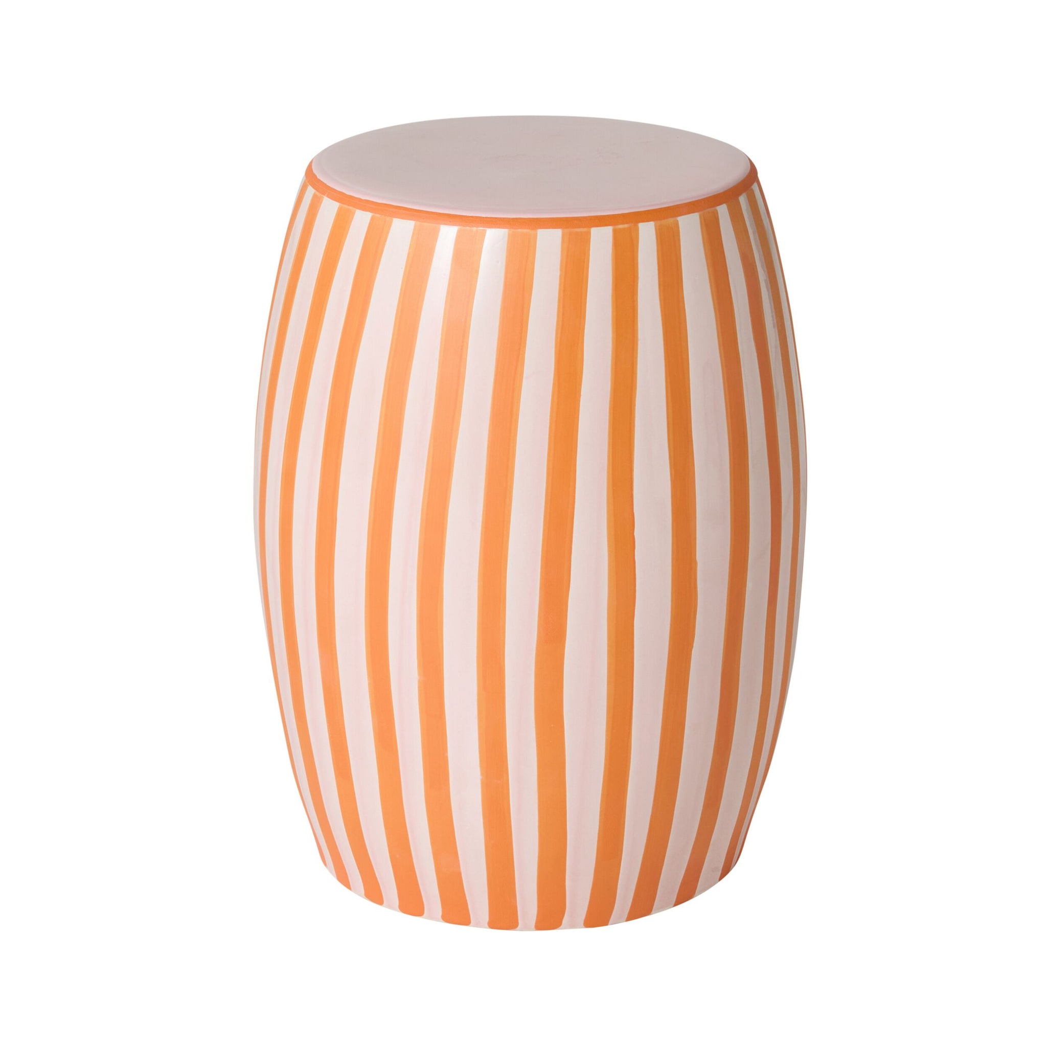 Stripe Stool Orange/Pink