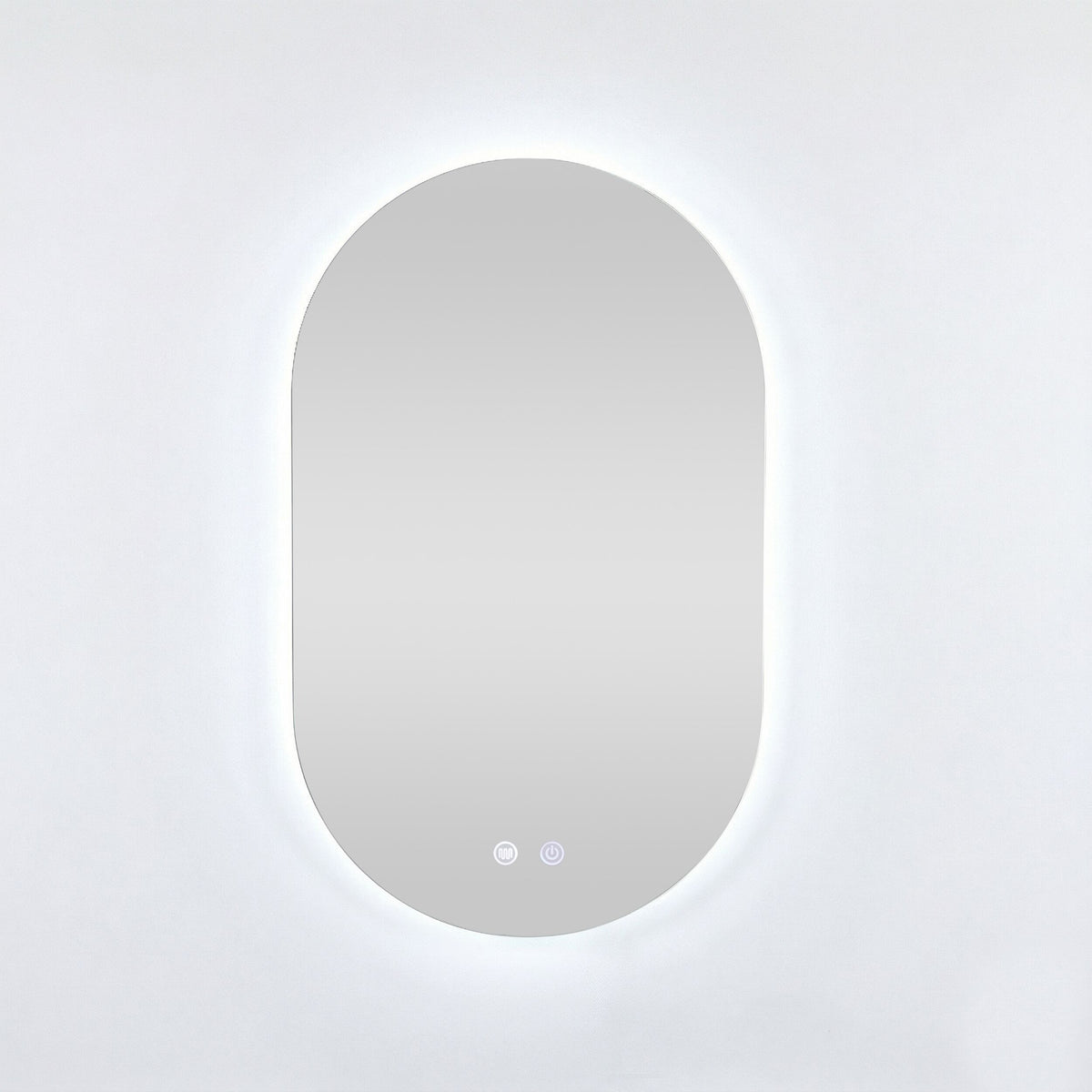 Bowen Oval LED Vanity Mirror Silver 60x100cm
