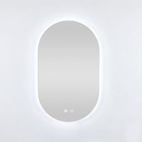 Bowen Oval LED Vanity Mirror Silver 60x100cm