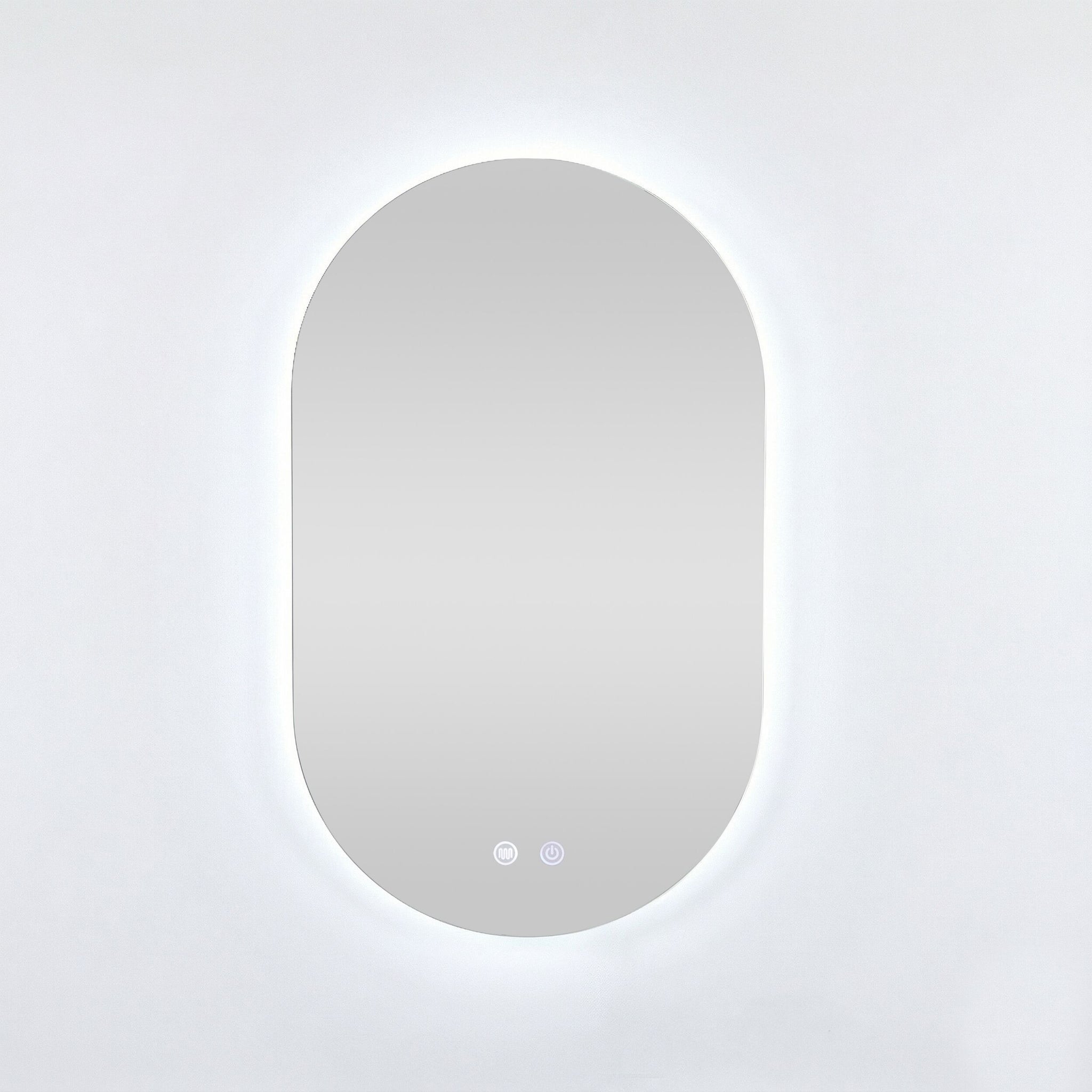 Bowen Oval LED Vanity Mirror Silver 60x100cm