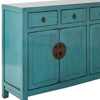 Sansha 4 Door & 4 Drawer Sideboard Turquoise