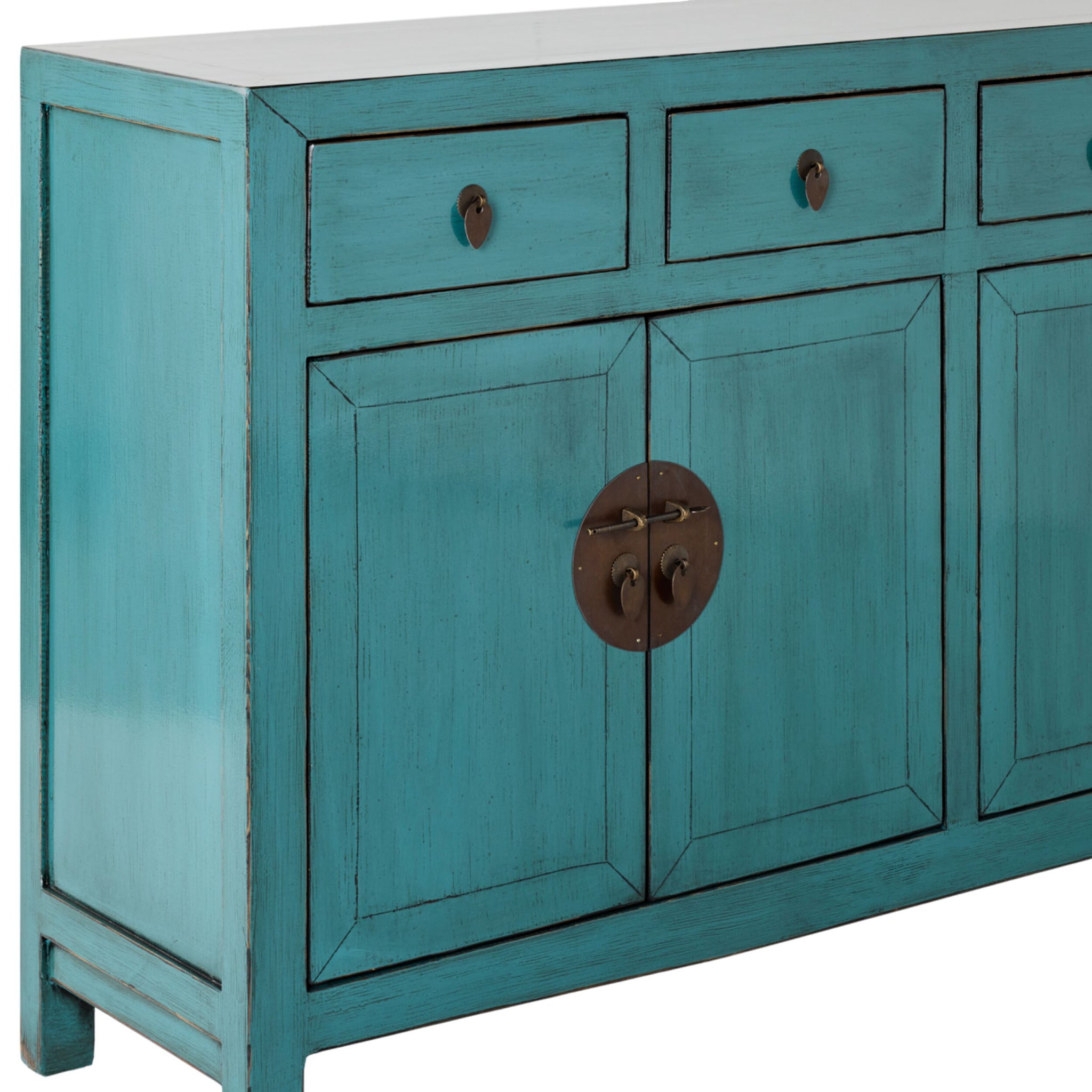 Sansha 4 Door & 4 Drawer Sideboard Turquoise